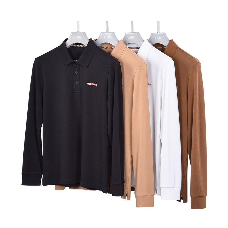 เสื้อโปโลแบบหายใจที่แห้งเร็ว สําหรับผู้ชาย ผ้าใบ ออกแบบตามต้องการ ความยาวปกติ