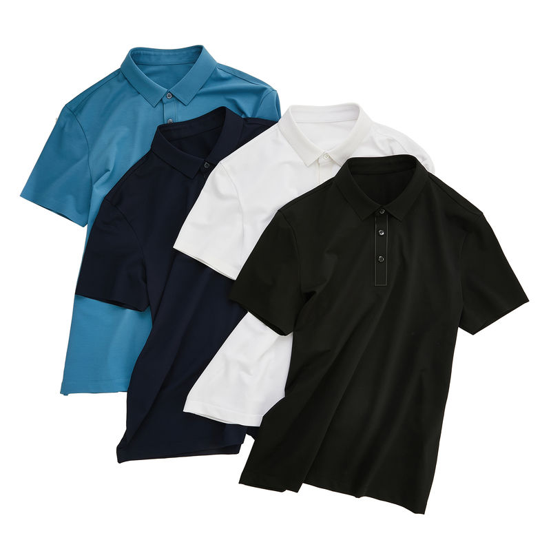 เสื้อโปโลผ้าอ่อนสีธรรมดา สําหรับผู้ชาย น้ําหนักผ้า 170-210 กรัม