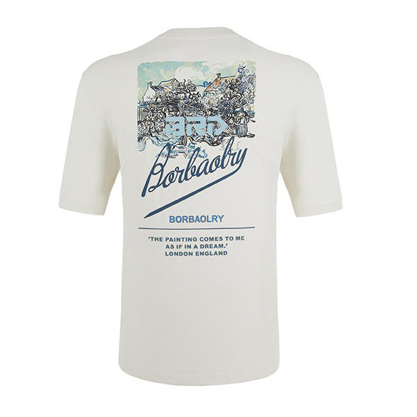 เสื้อยืดแรงสูง เสื้อ T ผู้ชายตามสั่ง พร้อมโลโก้ขัดสําหรับการตรวจจับเข็ม