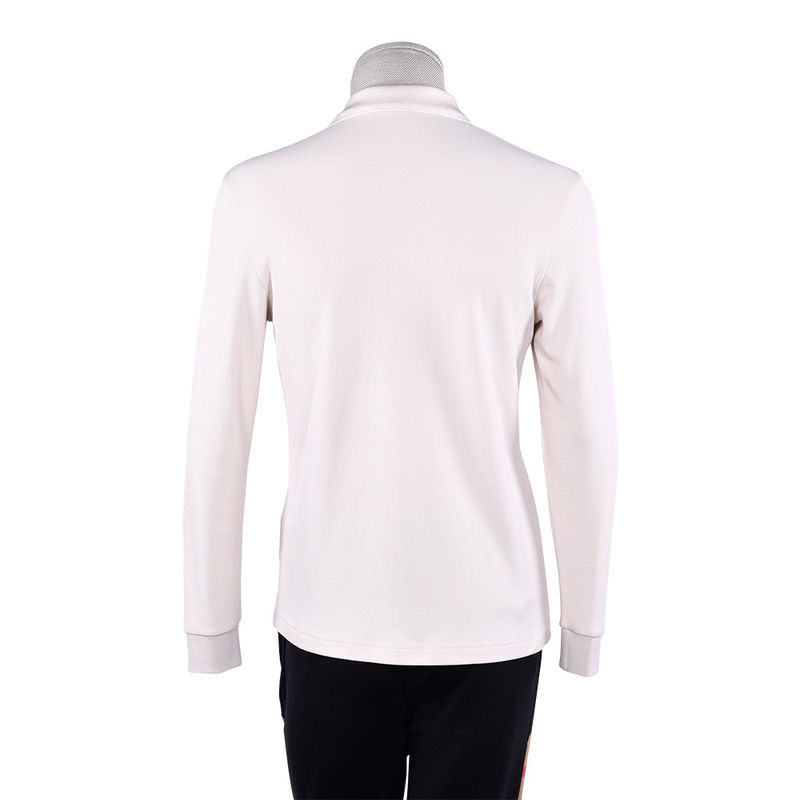 เสื้อโปโลสีขาว แขนยาว ลายสัญลักษณ์ที่กําหนดเอง น้ําหนัก 170-210 กรัม