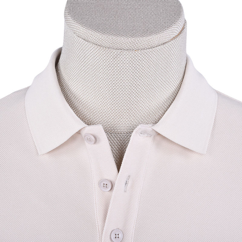 เสื้อโปโลสีขาว แขนยาว ลายสัญลักษณ์ที่กําหนดเอง น้ําหนัก 170-210 กรัม