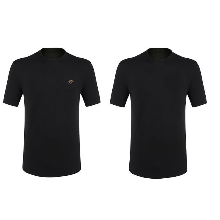 2024 เสื้อพิมพ์แบบ Fast Puff Custom Logo สีเสื้อ T-Shirt สีดํา มีรูปแบบที่สามารถปรับแต่งได้