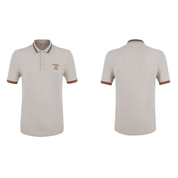 กอล์ฟ สลิม ชาย โปโลเสื้อ 100% ผ้าปูฟ์ พิมพ์โลโก้ที่กําหนดเองสําหรับการสุ่ม