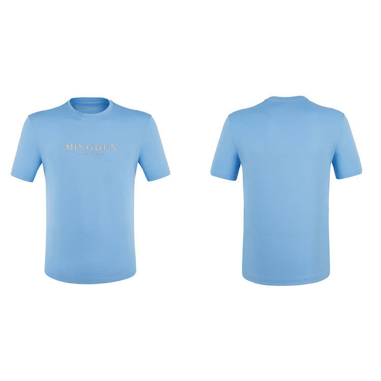 OEM ODM 100% เสื้อผ้าแขนสั้น 300 Gsm พร้อมโลโก้ตามสั่ง