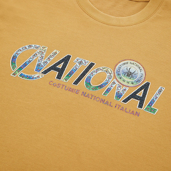 โลโก้ที่กําหนดเอง เสื้อยืดสีส้มขาว สําหรับผู้ชาย สไตล์แบบไม่ประจํา