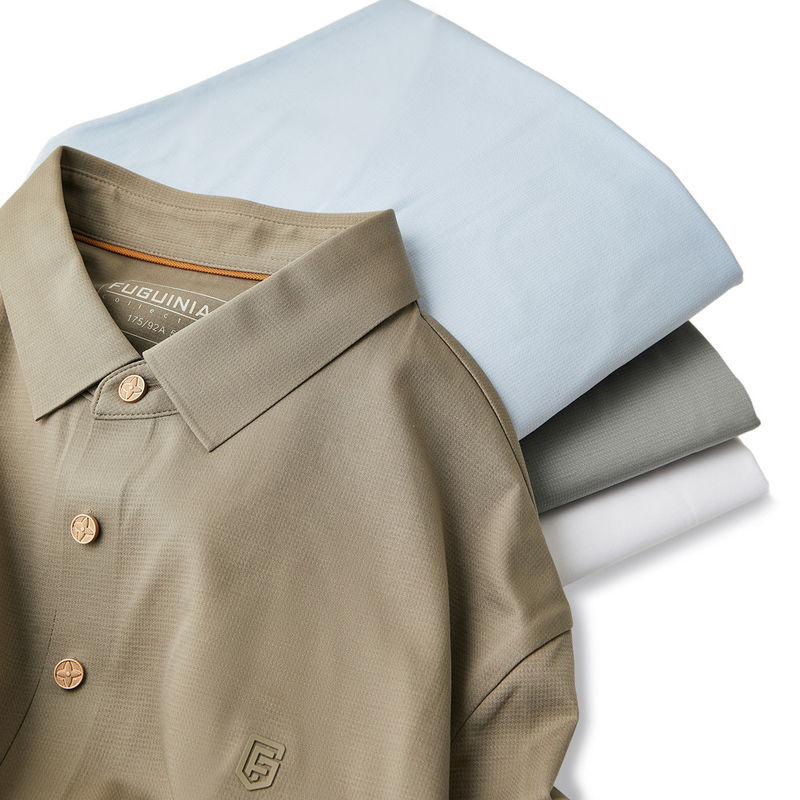 ชาย Anti-wrinkle Ultra Seamless Polo-neck เสื้อโปโลแห้งเร็วพร้อมการออกแบบโลโก้ตามสั่ง