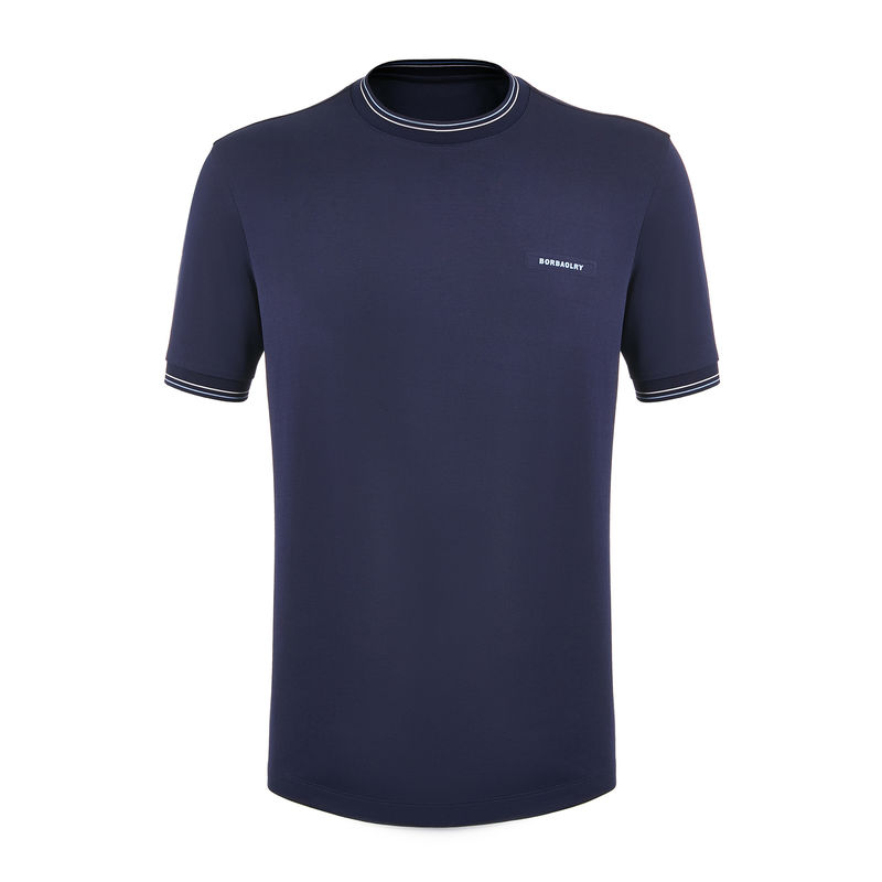 O-Neck Collar เนื้อผสม สปอร์ต T-Shirt ขนาดใหญ่ สไตล์สัญลักษณ์สําหรับผู้ชาย
