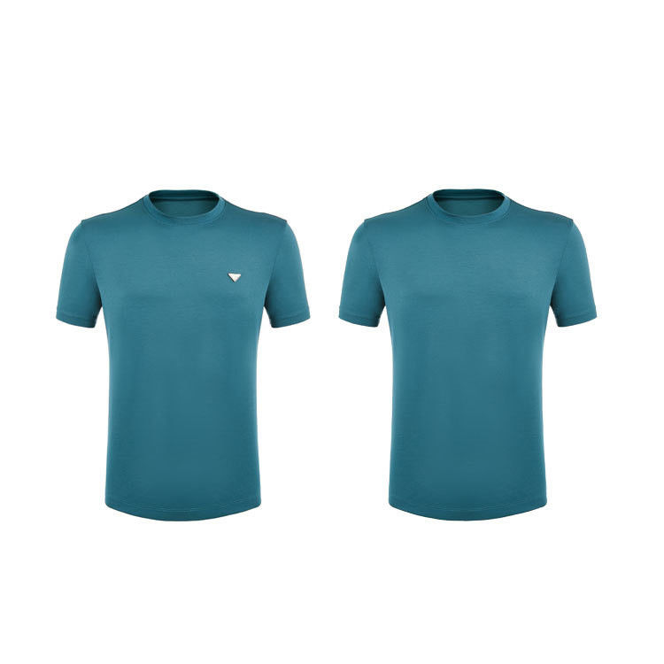 โลโก้ที่สามารถปรับแต่งได้ เสื้อ T สั้นผู้ชาย 100% เสื้อโปโลผ้า ไม่มีเครื่องหมาย เสื้อเก่า O-Neck