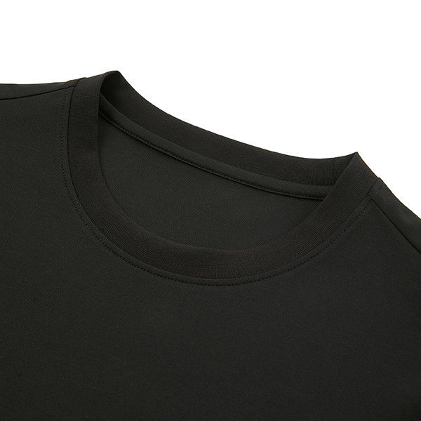 เสื้อยืดชายน้ําหนัก เสื้อผ้าลายโลโก้แบบกําหนดเอง เสื้อยืดผ้าใบ 100%