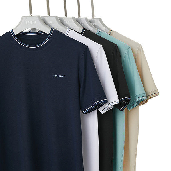 เสื้อโปโลผ้าตามต้องการ 170-210 กรัม เสื้อทีเด็ดแห้งเร็วสําหรับผู้ชาย