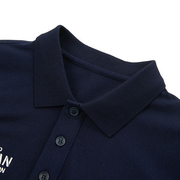 เสื้อยืดโปโลลายสําหรับผู้ชาย 95% ผ้าใบ 5% สเปนเด็กซ์ เสื้อยืดแขนสั้น Slim Fit