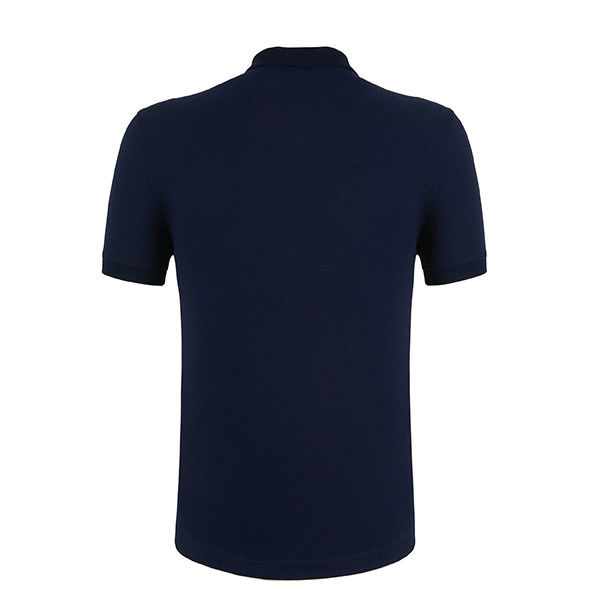 เสื้อยืดโปโลลายสําหรับผู้ชาย 95% ผ้าใบ 5% สเปนเด็กซ์ เสื้อยืดแขนสั้น Slim Fit