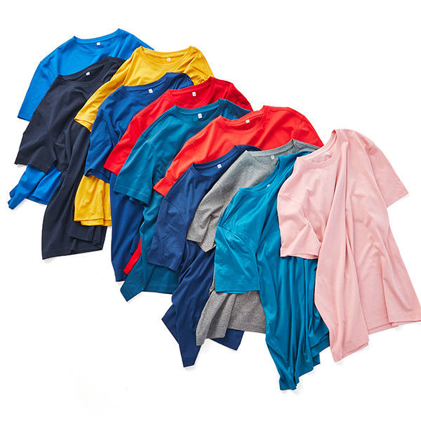 เสื้อยืดขนาดใหญ่สําหรับการทํางานประจําวัน สีชมพูสีดํา