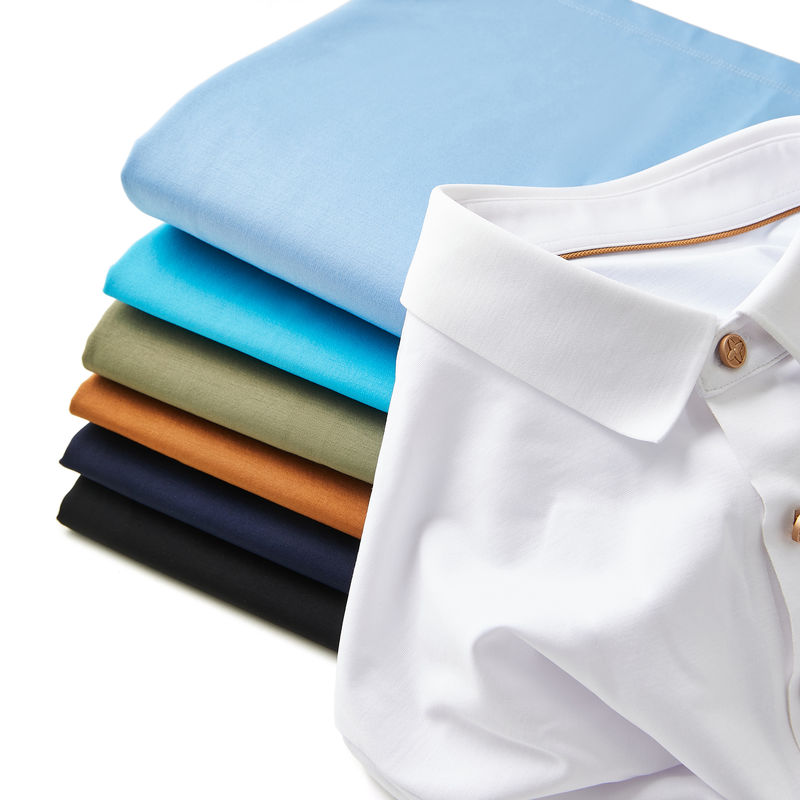 เสื้อโปโลสีเขียวมะเขือเทศผู้ชาย สัญลักษณ์ที่กําหนดเอง ECO OEM ODM 100%Cotton 170-210Grams เสื้อ