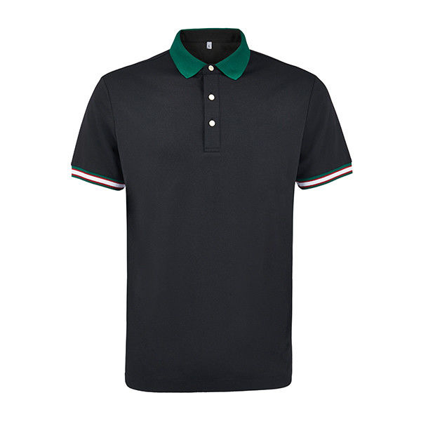 เสื้อยืดโปโลฤดูร้อนฤดูใบไม้ผลิของผู้ชาย สายผ้าผสมและคอกลมใน 230 Gsm