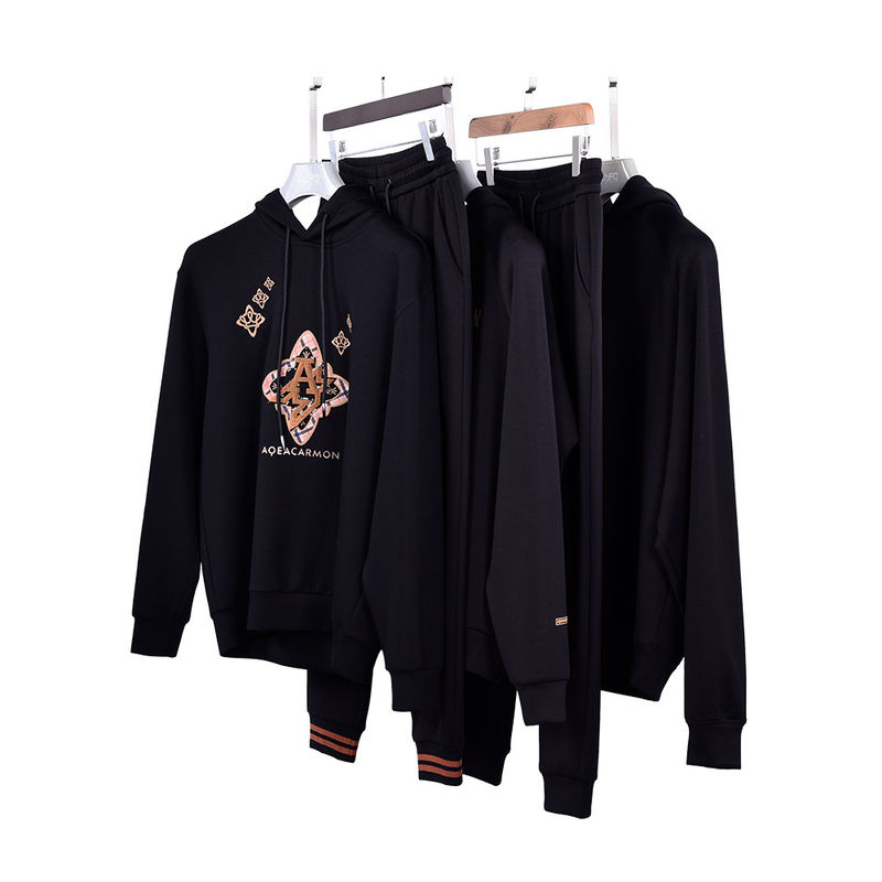 สีสัญลักษณ์ที่กําหนดเอง ชุดเสื้อกันและกางเกงชาย 100% ผ้าใบ