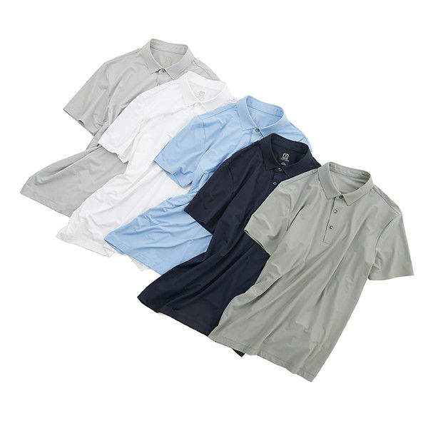 สีที่กําหนดเอง เสื้อยืดโปโลแบบเรียบๆ กันรอยในช่วงฤดูร้อน สําหรับผู้ชายในชุดหนาวแห้ง