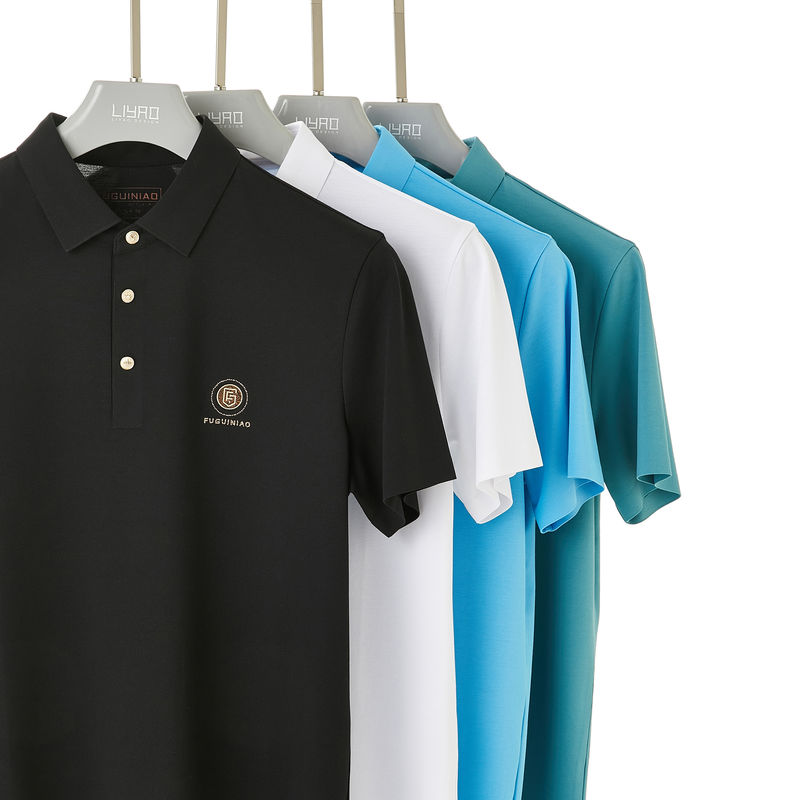การพิมพ์สีเขียว 170-210 กรัม เสื้อโปโลชายตามสั่ง เสื้อโปโลผ้าใบ 100% สําหรับฤดูร้อน