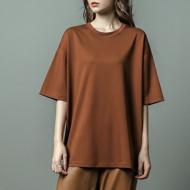 ชุดเสื้อยืดขนาดใหญ่ ผู้หญิงแบบธรรมดา สะดวกต่อผิวหนัง 200 กรัม S-6XL
