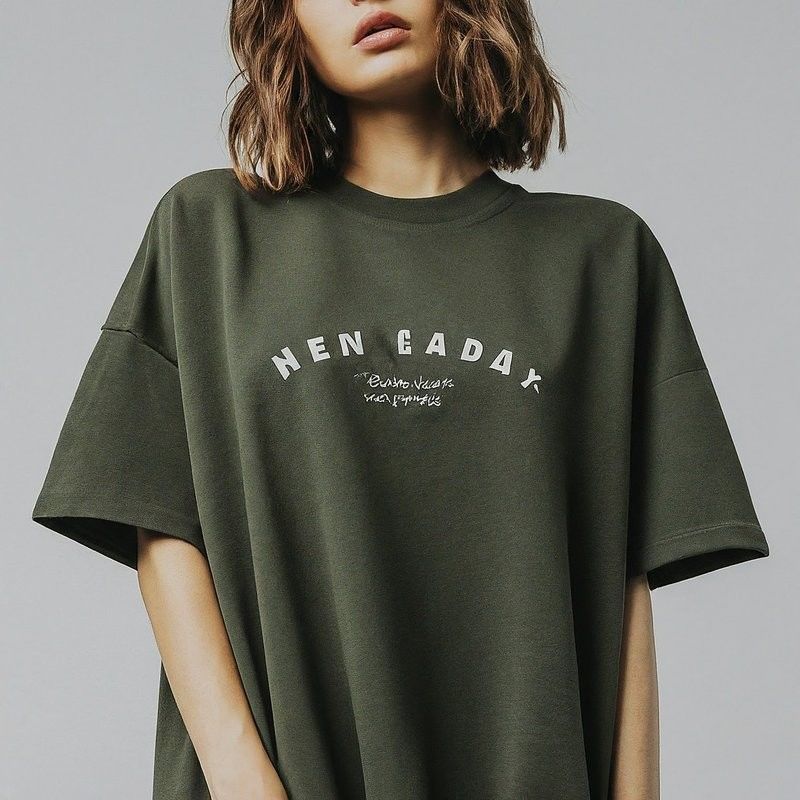 กราฟฟิก ขนาดใหญ่ เสื้อ T ผู้หญิง 220 กรัม