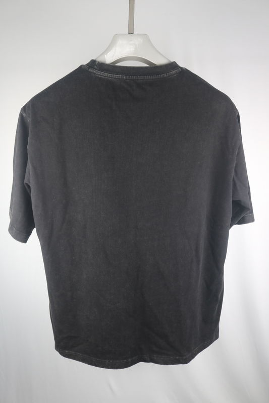 ชาย ชุดล้างกรด 100% เสื้อยืดผ้าใบ หนัก 230 260 กรัม ขนาดใหญ่