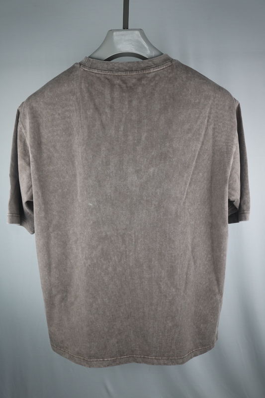 ชาย ชุดล้างกรด 100% เสื้อยืดผ้าใบ หนัก 230 260 กรัม ขนาดใหญ่