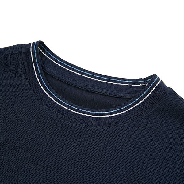 เสื้อเชิ้ตผ้าฝ้าย 100% น้ำหนัก 170-210 กรัม คุณภาพสูง เสื้อยืดปักลายเอง คอกลม แต่งแถบสี