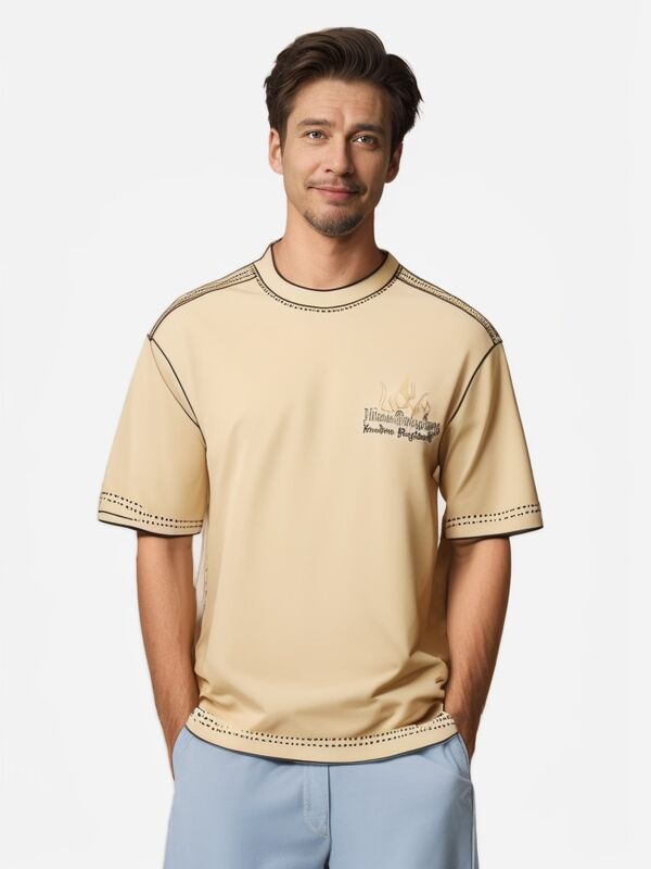 ขายร้อน คุณภาพซัมเมอร์ ดําหล่นไหล่ผู้ชาย หนักน้ําหนัก ผ้าใบ เสื้อกลาง