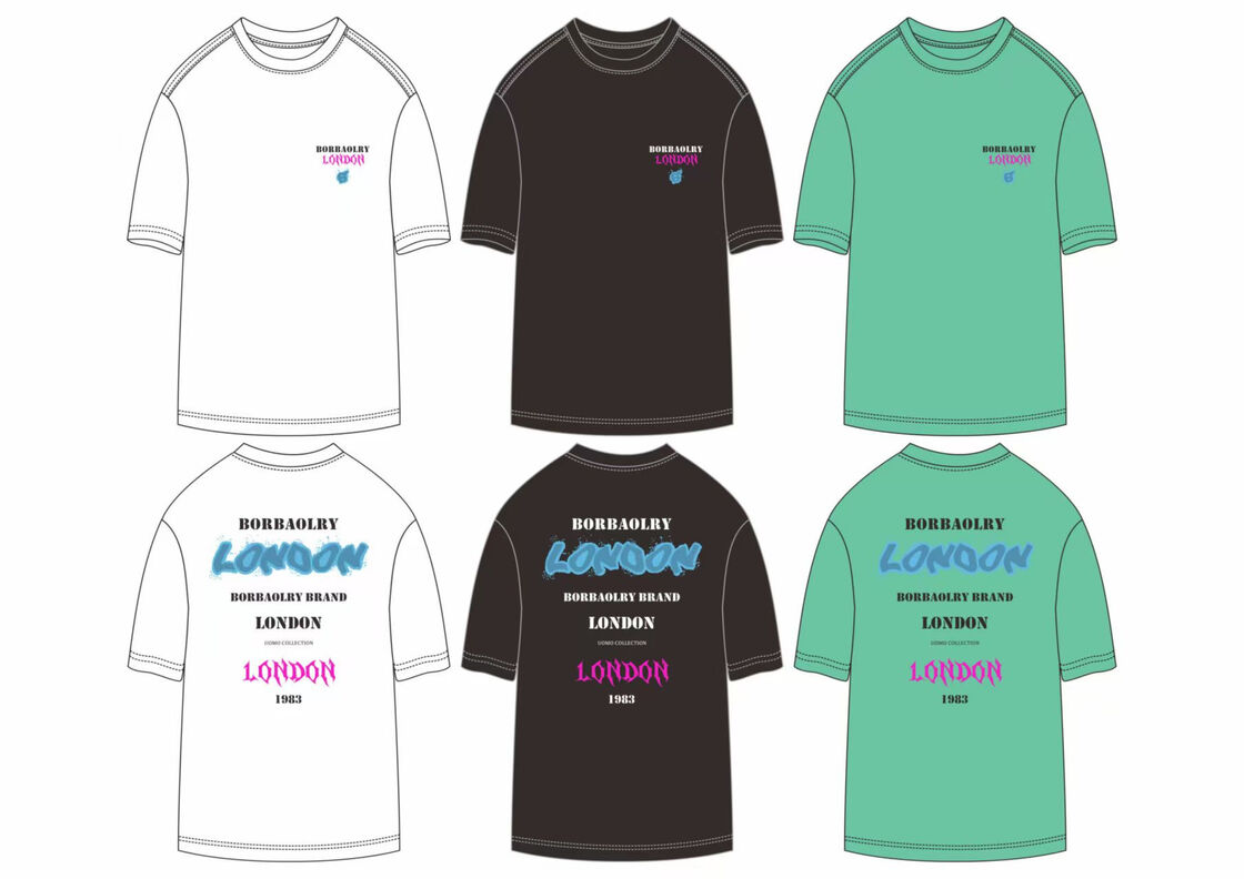 ราคาแข่งขันได้ โลโก้สั่งทำพิเศษ เสื้อยืดคอกลมโอเวอร์ไซส์ ผ้าฝ้าย 100% สีดำ สำหรับผู้ชาย