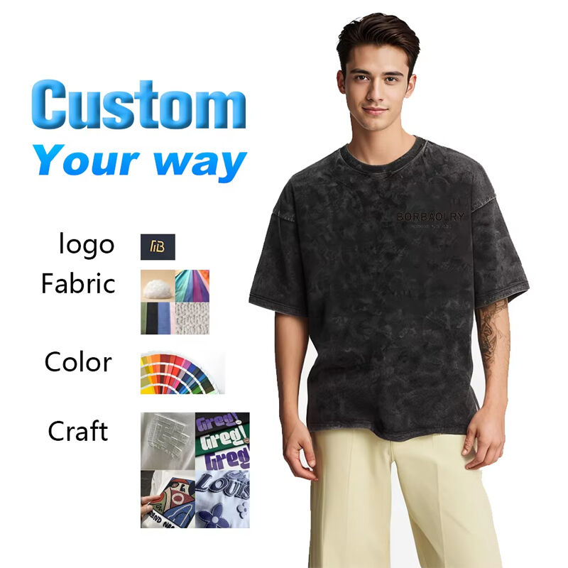 เสื้อยืดคอกลมผ้าฝ้ายพิมพ์ลายฮิปฮอปแบบกำหนดเอง เสื้อยืดพิมพ์ลายปั๊ม เสื้อผ้ากลางแจ้งส่งเสริมการขาย เสื้อผ้าสตรีทสไตล์วินเทจ เสื้อยืดผ้าฝ้ายฟอกกรดสำหรับผู้ชาย