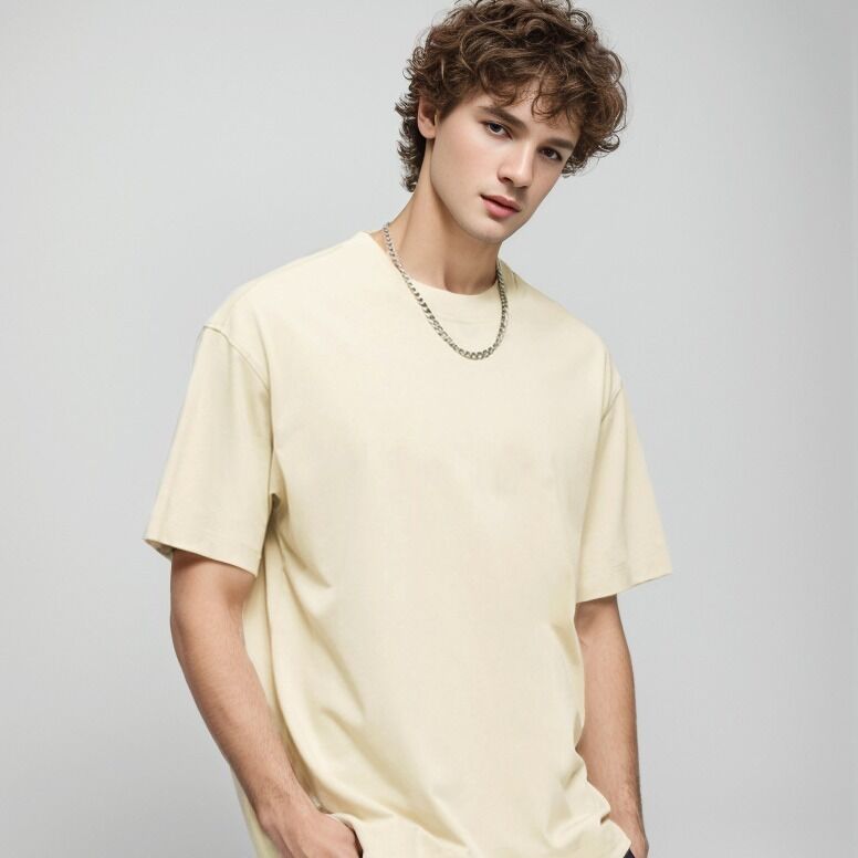 เสื้อยืดขาวสําหรับผู้ชาย คุณภาพสูง เสื้อยืดเข็มขัดสําหรับผู้ชาย