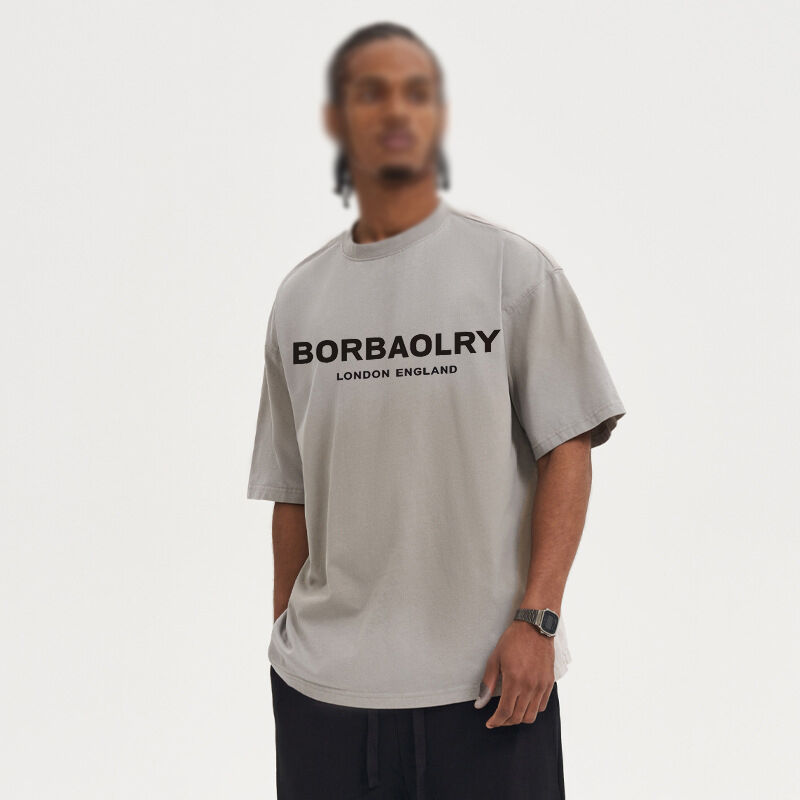 เสื้อยืดแฟชั่นผู้ชาย เสื้อยืดคอกลมแขนสั้นผ้าฝ้ายสุดหรูสำหรับใส่กลางแจ้ง สกรีนลาย เสื้อสเวตเชิ้ตลำลอง