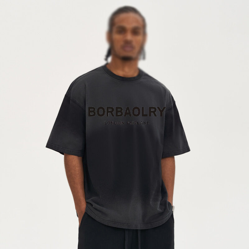 เสื้อยืดแฟชั่นผู้ชาย เสื้อยืดคอกลมแขนสั้นผ้าฝ้ายสุดหรูสำหรับใส่กลางแจ้ง สกรีนลาย เสื้อสเวตเชิ้ตลำลอง