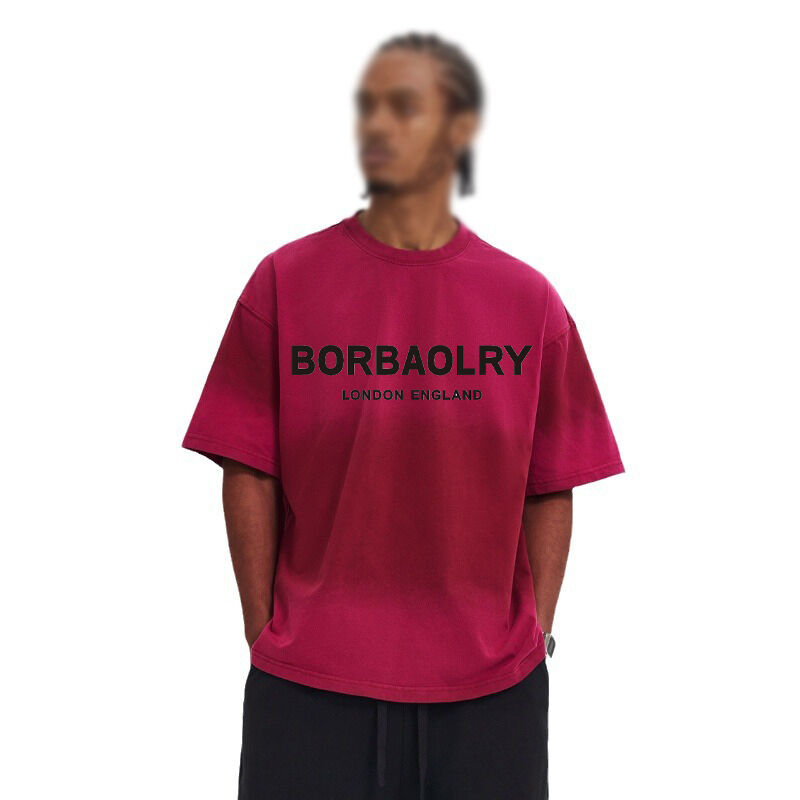 เสื้อยืดแฟชั่นผู้ชาย เสื้อยืดคอกลมแขนสั้นผ้าฝ้ายสุดหรูสำหรับใส่กลางแจ้ง สกรีนลาย เสื้อสเวตเชิ้ตลำลอง