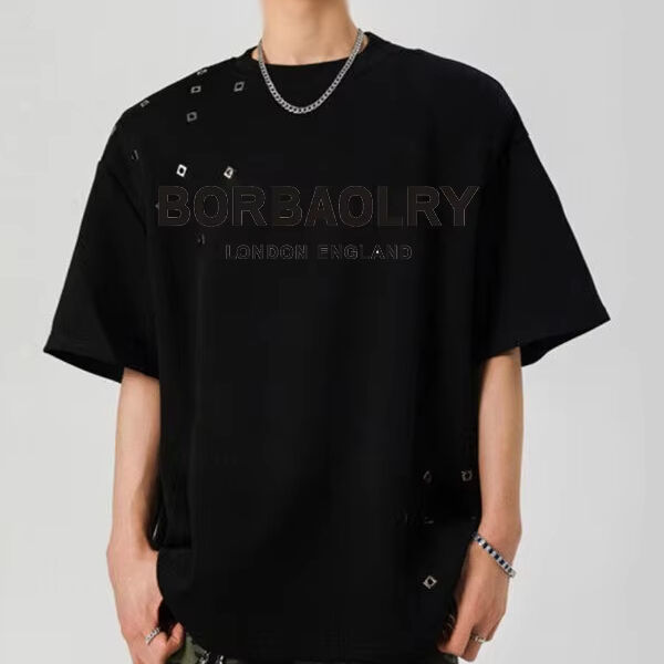 OEM สีดํา T-Shirt ขนาดใหญ่ ผู้ชาย กราฟิกกรด ล้าง วินเทจ Custom T-Shirt Dtg Wholesale ล้าง Tee เสื้อหนัก