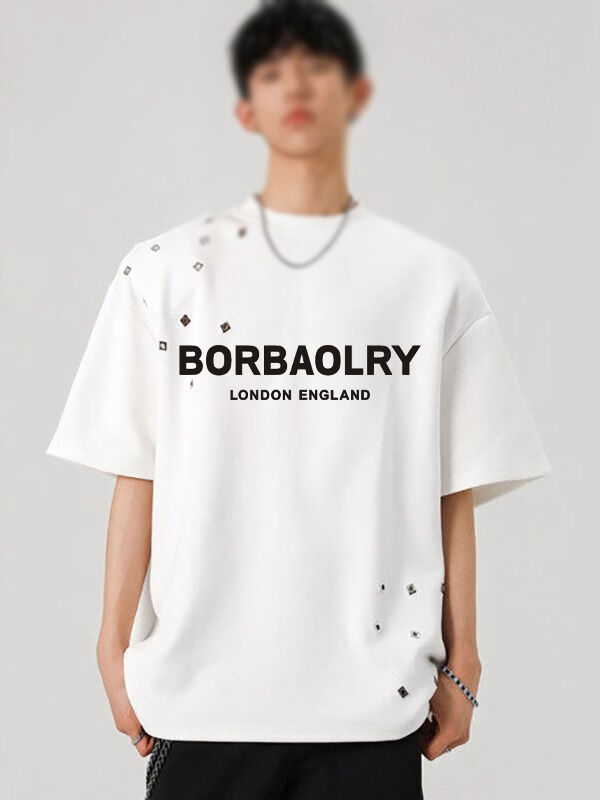 OEM สีดํา T-Shirt ขนาดใหญ่ ผู้ชาย กราฟิกกรด ล้าง วินเทจ Custom T-Shirt Dtg Wholesale ล้าง Tee เสื้อหนัก