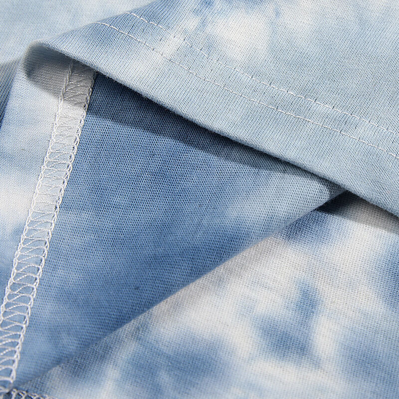 เสื้อยืดคอกลมแฟชั่นใหม่คุณภาพสูงสไตล์ INS สำหรับผู้ชาย ผ้าฝ้ายมัดย้อม ดีไซน์เฉพาะตัว หนักพิเศษ สไตล์สตรีทแวร์