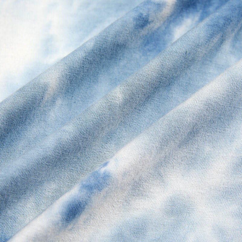 เสื้อยืดคอกลมแฟชั่นใหม่คุณภาพสูงสไตล์ INS สำหรับผู้ชาย ผ้าฝ้ายมัดย้อม ดีไซน์เฉพาะตัว หนักพิเศษ สไตล์สตรีทแวร์