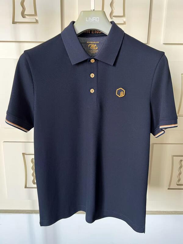 เสื้อโปโลชายระดับพรีเมียม คอปกคลาสสิก สีสันสดใส รายละเอียดประณีต โลโก้ซิลิโคนมีเท็กซ์เจอร์ เสื้อยืดโปโลชายคุณภาพสูง