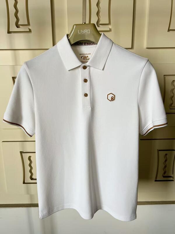 เสื้อโปโลชายระดับพรีเมียม คอปกคลาสสิก สีสันสดใส รายละเอียดประณีต โลโก้ซิลิโคนมีเท็กซ์เจอร์ เสื้อยืดโปโลชายคุณภาพสูง