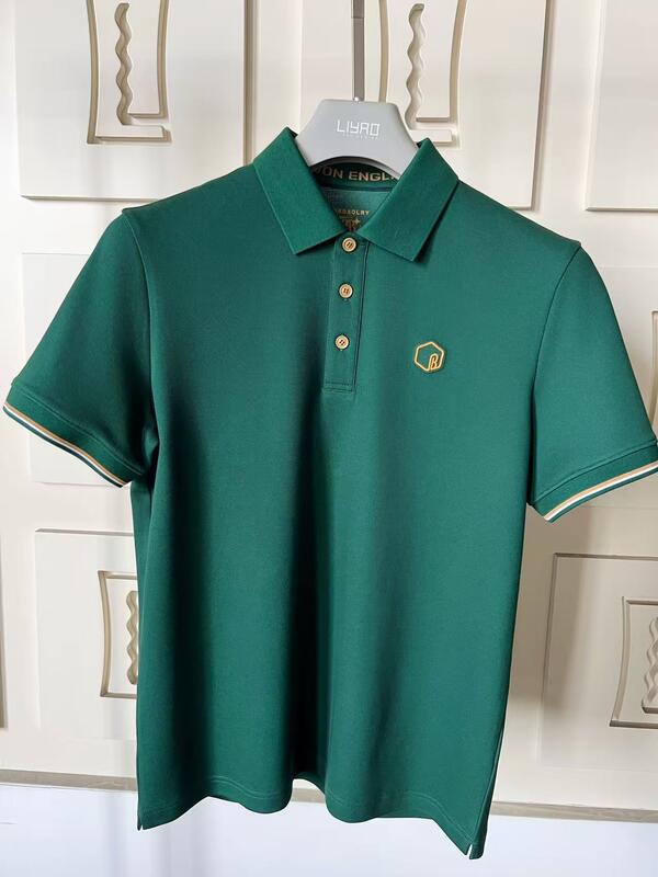 เสื้อโปโลชายระดับพรีเมียม คอปกคลาสสิก สีสันสดใส รายละเอียดประณีต โลโก้ซิลิโคนมีเท็กซ์เจอร์ เสื้อยืดโปโลชายคุณภาพสูง