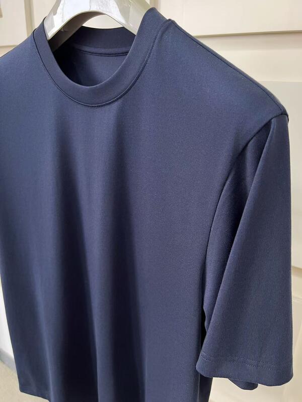 ชาย สีแข็ง ผ้าใบ คอ สั้น - แขน ผ้าใบ T - เสื้อ โรงงาน ODM ชาย ผ้าใบ แขน สั้น