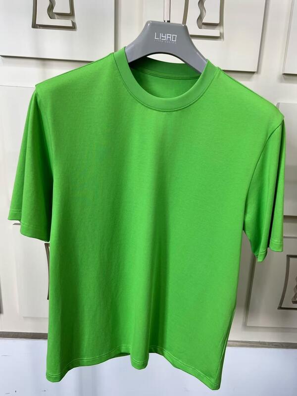 ชาย สีแข็ง ผ้าใบ คอ สั้น - แขน ผ้าใบ T - เสื้อ โรงงาน ODM ชาย ผ้าใบ แขน สั้น