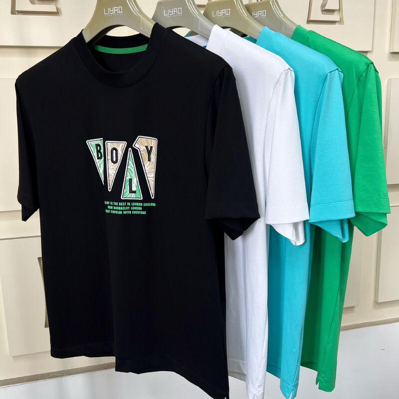 เสื้อยืดคอกลมแขนสั้นสำหรับผู้ชาย, เสื้อยืดลายกราฟิกและปักสุดอินเทรนด์, เสื้อยืดผ้าฝ้าย 100% สีสันสดใสสำหรับผู้ชาย