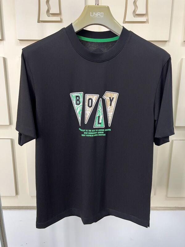 เสื้อยืดคอกลมแขนสั้นสำหรับผู้ชาย, เสื้อยืดลายกราฟิกและปักสุดอินเทรนด์, เสื้อยืดผ้าฝ้าย 100% สีสันสดใสสำหรับผู้ชาย