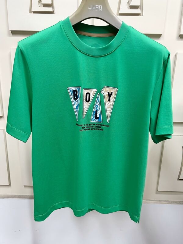 เสื้อยืดคอกลมแขนสั้นสำหรับผู้ชาย, เสื้อยืดลายกราฟิกและปักสุดอินเทรนด์, เสื้อยืดผ้าฝ้าย 100% สีสันสดใสสำหรับผู้ชาย