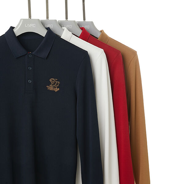 เสื้อโปโลดีไซน์เนอร์สำหรับผู้ชาย แขนยาว กันรอยยับ คุณภาพสูง เสื้อโปโลสำหรับทำงาน ผ้าคอตตอน ระบายอากาศได้ดี ปักลาย