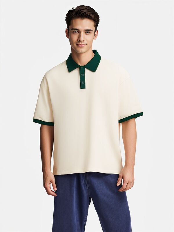 สินค้าใหม่ในช่วงซัมเมอร์ ชาย Polo Shirt พิมพ์แฟชั่น Lapel หายใจ T-Shirts Casual Tops Polo Shirts