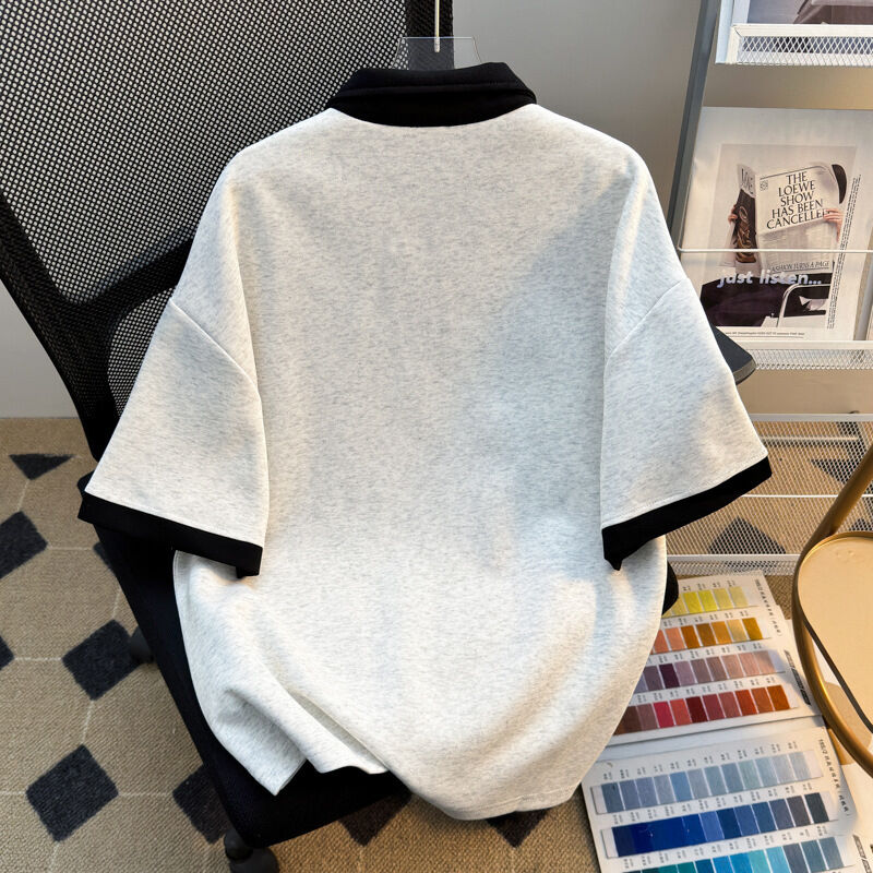 คุณภาพดี ขายปลีก เสื้อผ้าผู้ชาย ขนาดใหญ่ เสื้อซิป ผู้ผลิต เสื้อแขนสั้นเปล่า สําหรับผู้ชาย